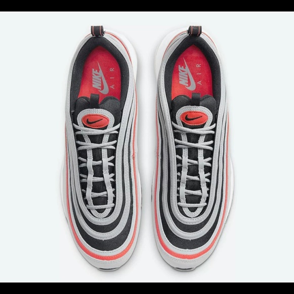 Nike Air Max 97 Radiant Red Wolf Grey Black White Infrared DB4611 002 Men’s Sz 8 - Picture 5 of 6